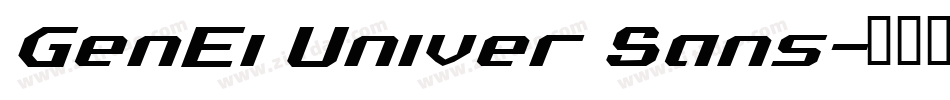 GenEi Univer Sans字体转换